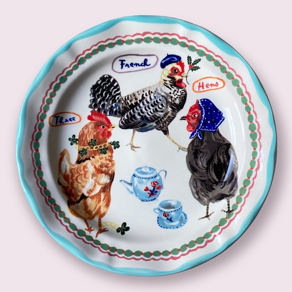 Nathalie Lete for Anthropologie Other - Anthropologie - Nathalie Lete 12 Days of Christmas plates- 3 French Hens